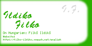 ildiko filko business card