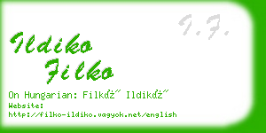 ildiko filko business card